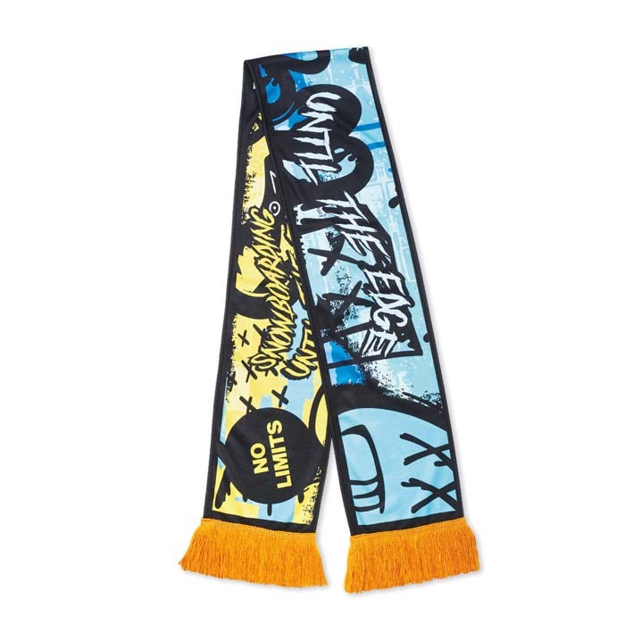 Full colour double layer scarf made of polyester mesh fabric