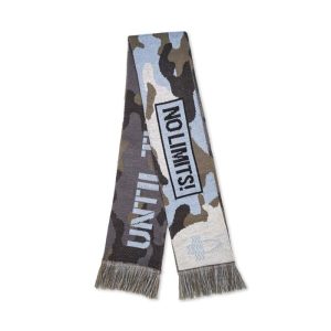 Double layer acrylic jacquard scarf with in your multicolour custom design.