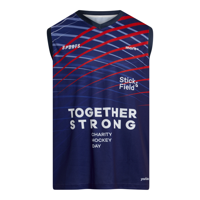 Field hockey mesh V neck tank top 145gsm